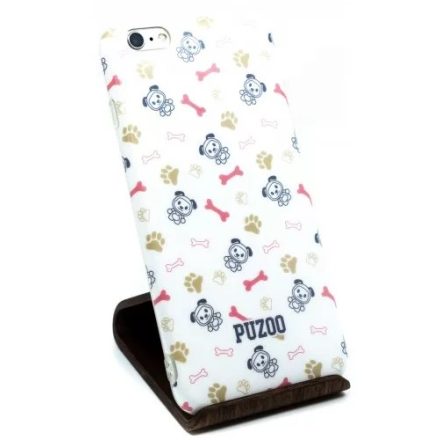 Puzoo - Mintás Szilikon Tok Dico White Apple iPhone 6/6S Plus