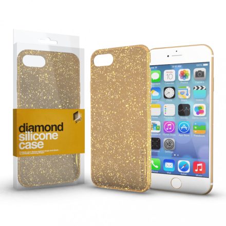 Szilikon tok (Diamond) Arany Apple iPhone 6 / 6S készülékhez