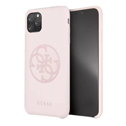 GUESS Apple iPhone 11 Pro Max GUHCN65LS4GLP Szilikon hátlapi tok - Pink