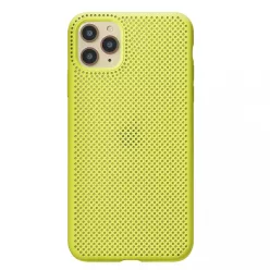   Breathing Silicone Case citromsárga Apple Iphone Xr készülékhez
