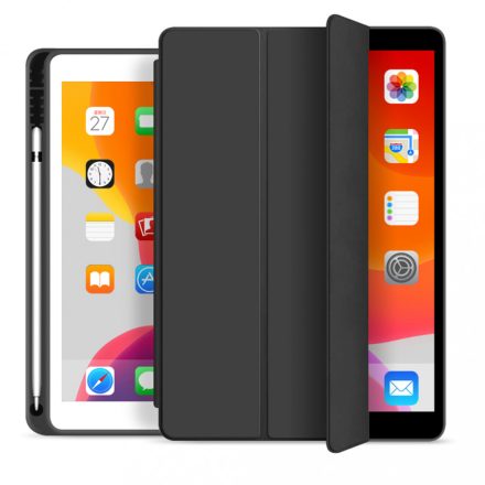 Smart Book tok Pencil tartóval Fekete Apple Ipad Pro 12,9" (2018) készülékhez