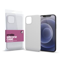   Szilikon matte tok ultra vékony opál fehér Apple iPhone 13 készülékhez
