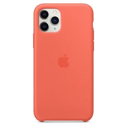 Apple iPhone 11 Pro Gyári Szilikon Tok - Klementin Narancs