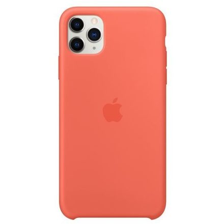 Apple iPhone 11 Pro Max Gyári Szilikon Tok - Klementin Narancs