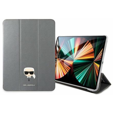 Karl Lagerfeld KLFC12OKHG Head Saffiano tok iPad Pro 12.9" (2020-2021) - Ezüst