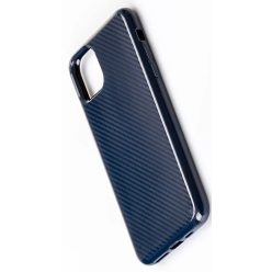 Apple iPhone 11 Pro Max Karbon mintás tok - Sötétkék