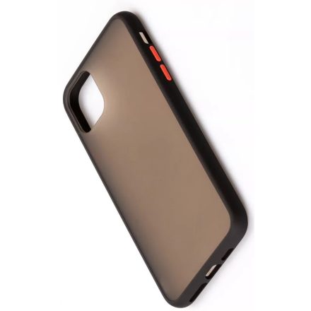 Apple iPhone 11 Pro Hibrid szilikon tok - Fekete-Piros gombbal