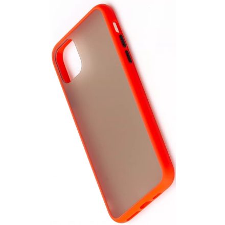 Apple iPhone 11 Pro Hibrid szilikon tok - Piros-Fekete gombbal