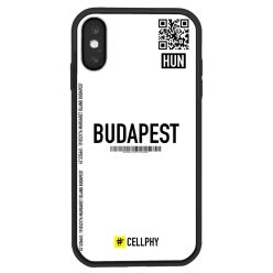 Cellphy - Apple iPhone X/XS Budapest feliratos tok - Fehér