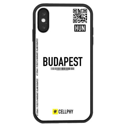 Cellphy - Apple iPhone X/XS Budapest feliratos tok - Fehér