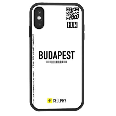 Cellphy - Apple iPhone XS Max Budapest feliratos tok - Fehér