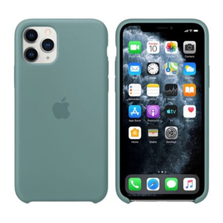 Apple iPhone 11 Pro Prémium minőségű szilikon tok - Zöldeskék