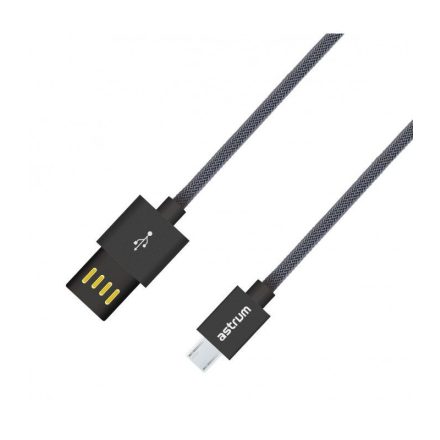 Astrum UD310 1M kétoldalas USB - micro USB strapabíró high speed adatkábel szürke