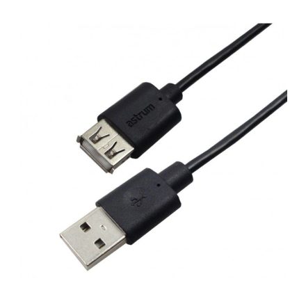Astrum USB 2.0 hosszabbító kábel 1.8M fekete