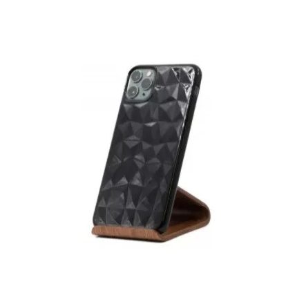 Forcell - Apple iPhone 11 Pro Max hátlapi gyémánt mintás szilikon tok - Fekete