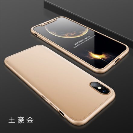GKK 360 - 3in1 Full Protection iPhone X/XS komplett védelem - Gold