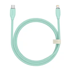   USB Type-C Lightning töltőkábel Baseus Jelly 20W 1.2m - Zöld