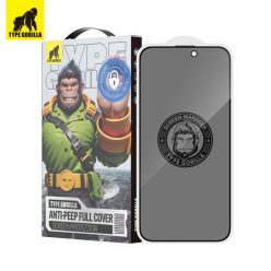   Type Gorilla Privacy Apple iPhone 16 Pro/17/17 Pro 2.5D Full Üvegfólia - Fekete