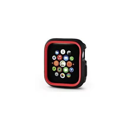 Devia Dazzle Series Apple Watch 4 44mm Szilikon Tok - fekete/piros