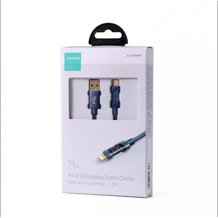 Joyroom S-UL012A12 USB to Lightning 2.4A 1.2M adatkábel - Kék/arany
