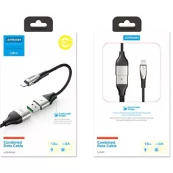   Joyroom - S-M411 erősített USB-Lightning kábel 1.2 m - Fekete