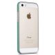 Hoco - Fusion series bőr mintás keretű iPhone 5/5s/se bumper tok - zöld