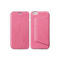   Hoco - Crystal series classic bőr iPhone 6plus/6splus könyv tok - pink