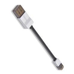   Hoco - UPM06 micro usb adat/töltő kábel +  micro SD OTG 10cm - silver