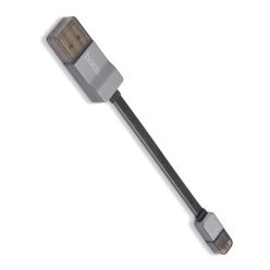   Hoco - UPM06 micro usb adat/töltő kábel +  micro SD OTG 10cm - szürke