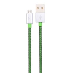   Hoco - UPM08 műanyag hálós micro USB adat/töltő kábel 120 cm - zöld