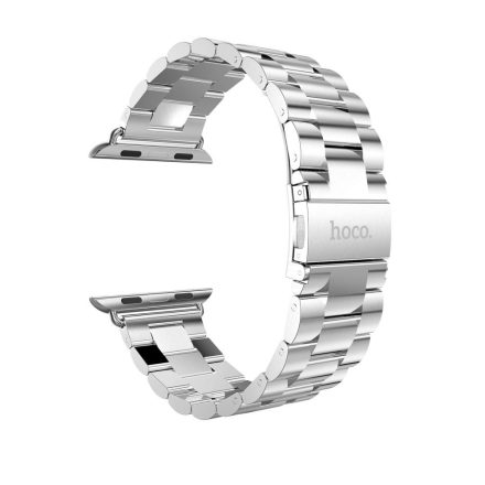 Hoco - Grand series 3 soros fém rozsdamentes acél óraszíj Apple Watch 38/40 mm - ezüst