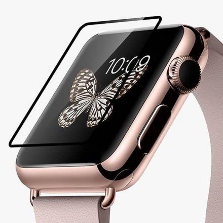 Hoco - 0,1 mm edzett üveg full fekete keretes Apple Watch 38 mm
