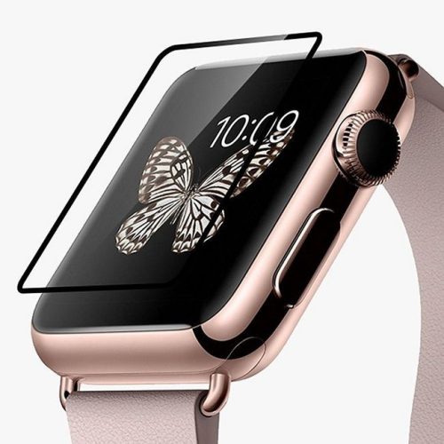 Hoco - 0,1 mm edzett üveg full fekete keretes Apple Watch 38 mm