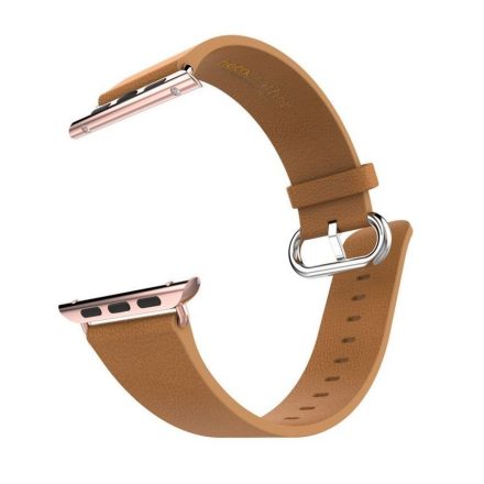 Hoco - Art series pago bőr óraszíj Apple Watch 38/40 mm - barna