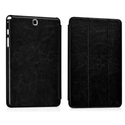   Hoco - Crystal series bőr Samsung Tab A 9.7 SM-T550 T555 tablet tok - fekete