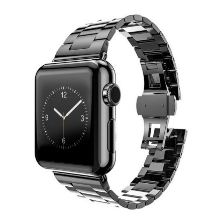 Hoco - Grand series 3 soros vékonyított fém rozsdamentes acél óraszíj Apple Watch 38/40 mm - fekete