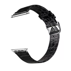   Hoco - Art series krokodil bőr óraszíj Apple Watch 42/44 mm - fekete