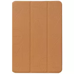   Hoco - Cube series nyomott mintázatú  iPad mini 4 tablet tok - barna