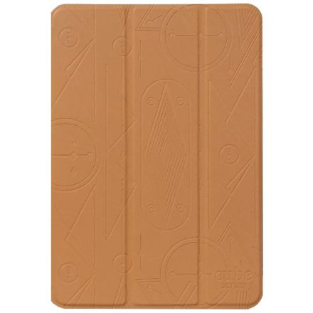 Hoco - Cube series nyomott mintázatú  iPad mini 4 tablet tok - barna