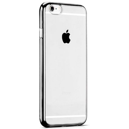 Hoco - Black series fényes fémes keretes iPhone 6/6s tok - szürke