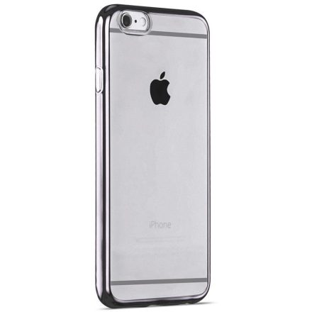 Hoco - Black series fényes fémes keretes iPhone 6plus/6splus tok - szürke