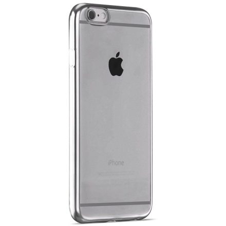 Hoco - Black series fényes fémes keretes iPhone 6plus/6splus tok - ezüst