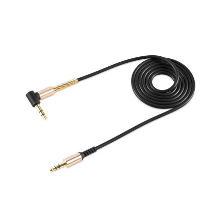 Hoco - UPA02 24k bevonattal 3,5 mm jack audio kábel 100 cm - fekete
