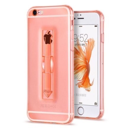 Hoco - Finger holder series biztonsági ujj akasztós iPhone 6/6s tok - rozéarany