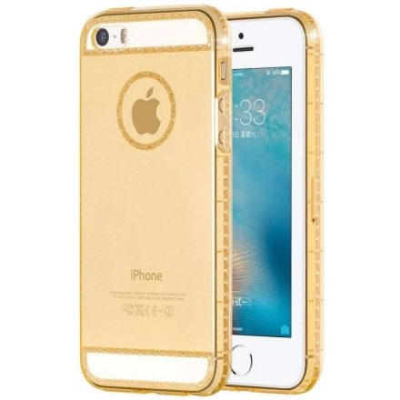 Hoco - Ice Crystal series kristály berakásos luxus iPhone 5/5s/se tok - arany