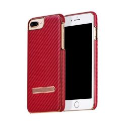   Hoco - Platinum series karbon szövet mintás iPhone 7 Plus / iPhone 8 Plus védőtok - piros