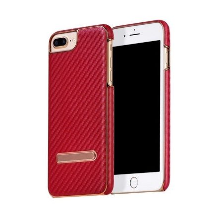 Hoco - Platinum series karbon szövet mintás iPhone 7 Plus / iPhone 8 Plus védőtok - piros