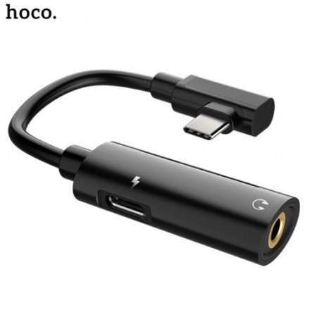 Hoco - LS19 2in1 USB-C apa to 3.5mm Jack anya + USB-C anya