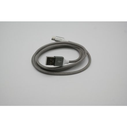 Dotfes A03m micro USB szürke szövet adatkábel 2.5A 1m