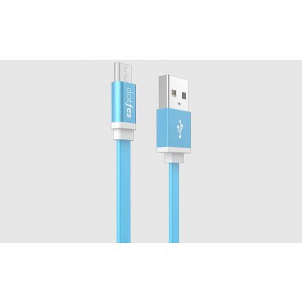 Dotfes A05m micro USB kék adatkábel fém csatlakozóval